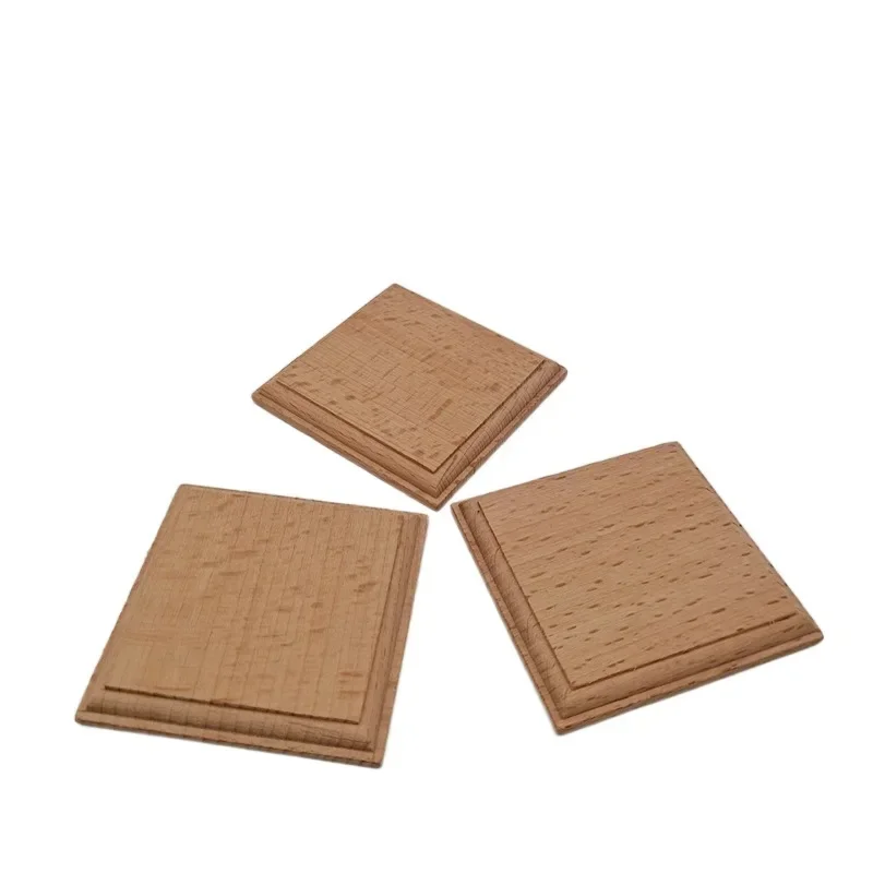Plaques en bois rectangulaires non finies, plaques pour l'artisanat, tranches de bois rectangulaires non finies, 10 pièces, 6cm