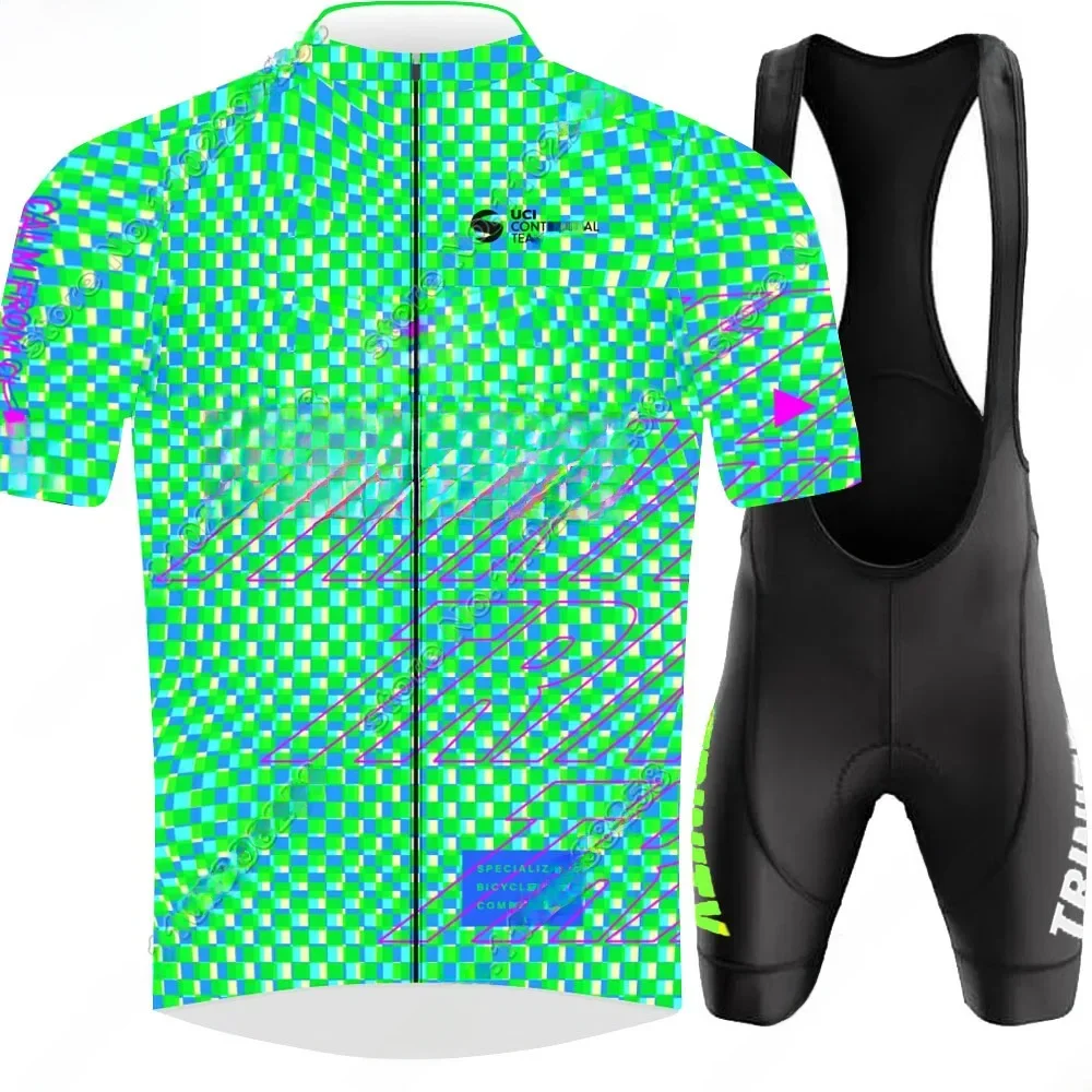 AliExpress TRINITY Cycling Jersey 2024 Set Racing Team Bicycle Green GB Clothing Road Bike Shirts Suit Bicycle