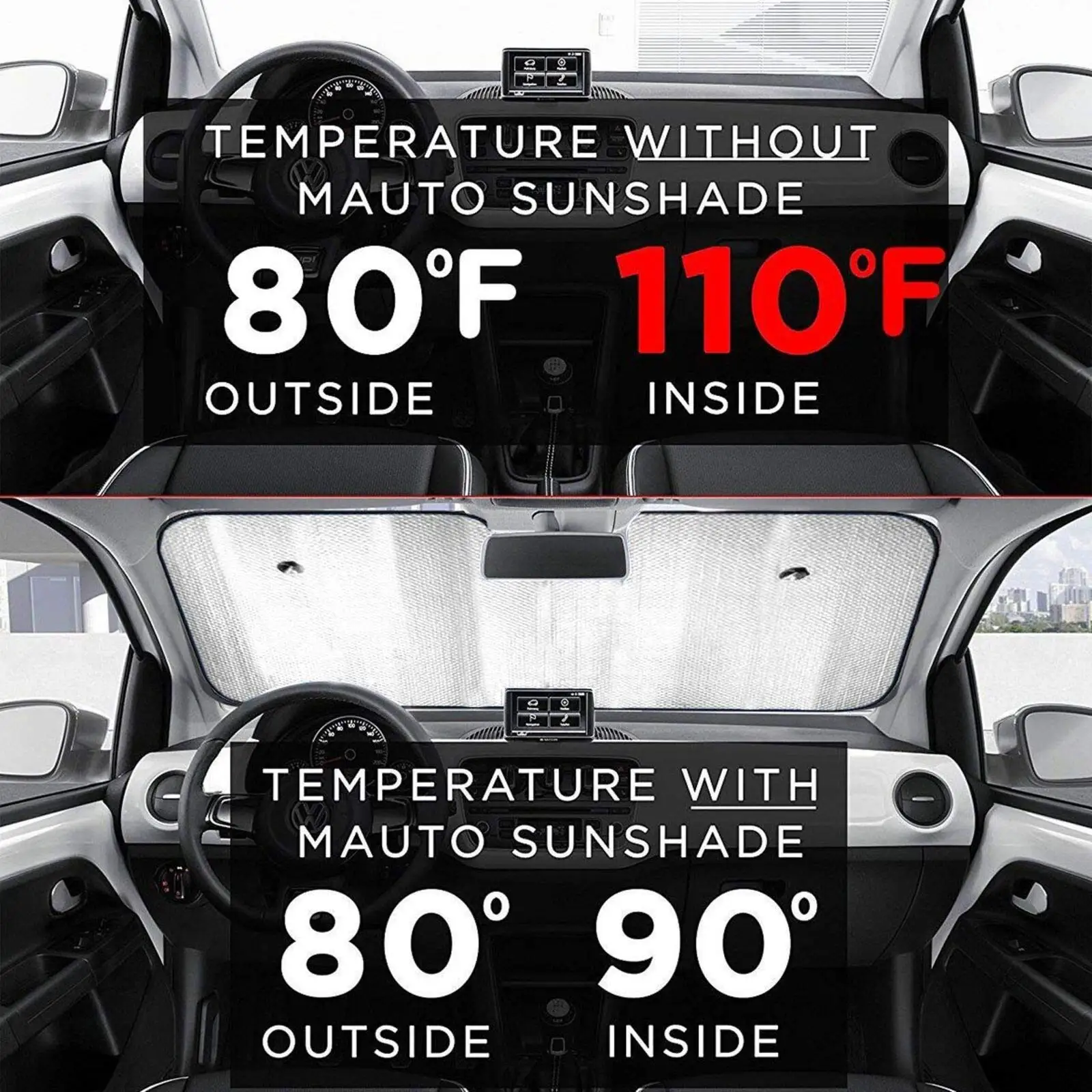 Anime Car Windshield Sun Shade for Auto - Front Window Sun Shade Visor Shield Cover Block UV Rays - 51x27.5