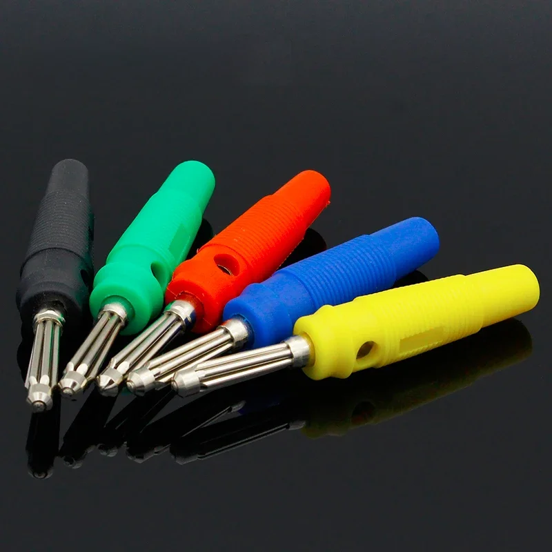 4MM wtyczka bananowa głośnik Audio złącza głośnik wzmacniacz zacisk 4mm złącze typu Banana Jack wtyczki do zaciskania końcówek kabli — zdjęcie 2