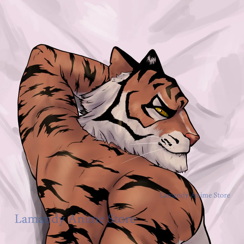 Dakimakura Oscar Tiger Anime Double Sided Print Pillowcase Life Size Body Pillow Cover