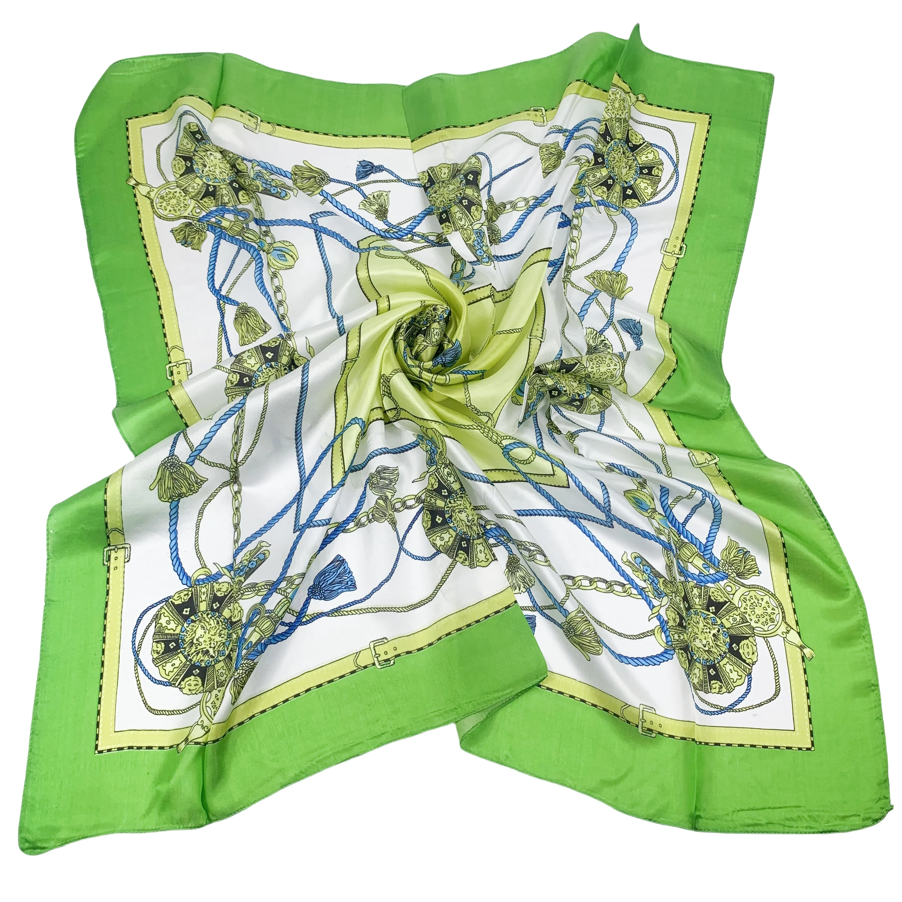 wholesale 100% pure silk scarves scarf mulberry silk design scarf Luxury Brand chain foulard design scarf