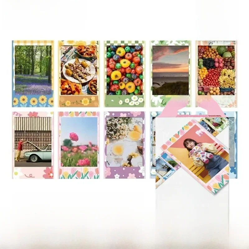 Fujifilm-Film pour Instax Mini, 10 à 100 feuilles, 12 films, 3 pouces, fleur, palette de documents, appareil photo instantané Mini Evo 7 + 40 SE Link 3