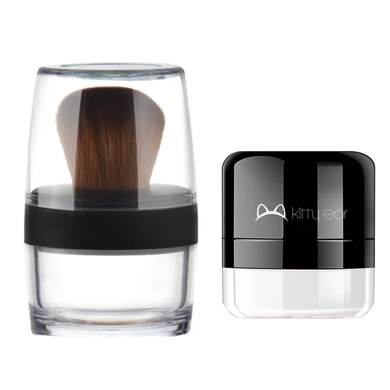 

Travel Beauty Makeup Tool Loose Powder Container With Puff/Brush Mirror Empty Powder Case Bottle Box Makeup Jar Refillable