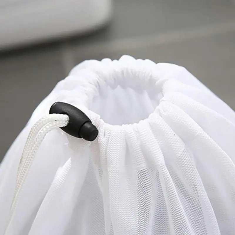 Netz-Wäschebeutel mit Kordelzug, Großer Waschbeutel für Blusen, Strümpfe und Unterwäsche, Ideal für Reisen und Wäsche – Detail 12