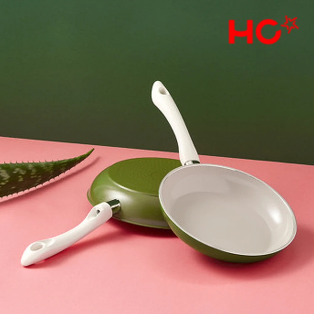 Happy Call Agbe Ceramic IH Frying Pan 28cm Sand Olive