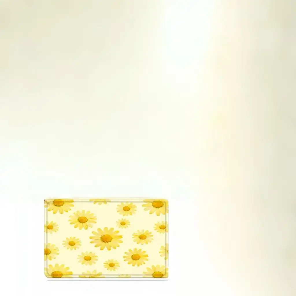 Cream Yellow Daisy Bath Mat, Fresh Yellow Chamomile Floral Print Non‑Slip Absorbent Floor Rug, Soft Flannel Bathroom Doormat For Cottage Home Shower Room Decoration