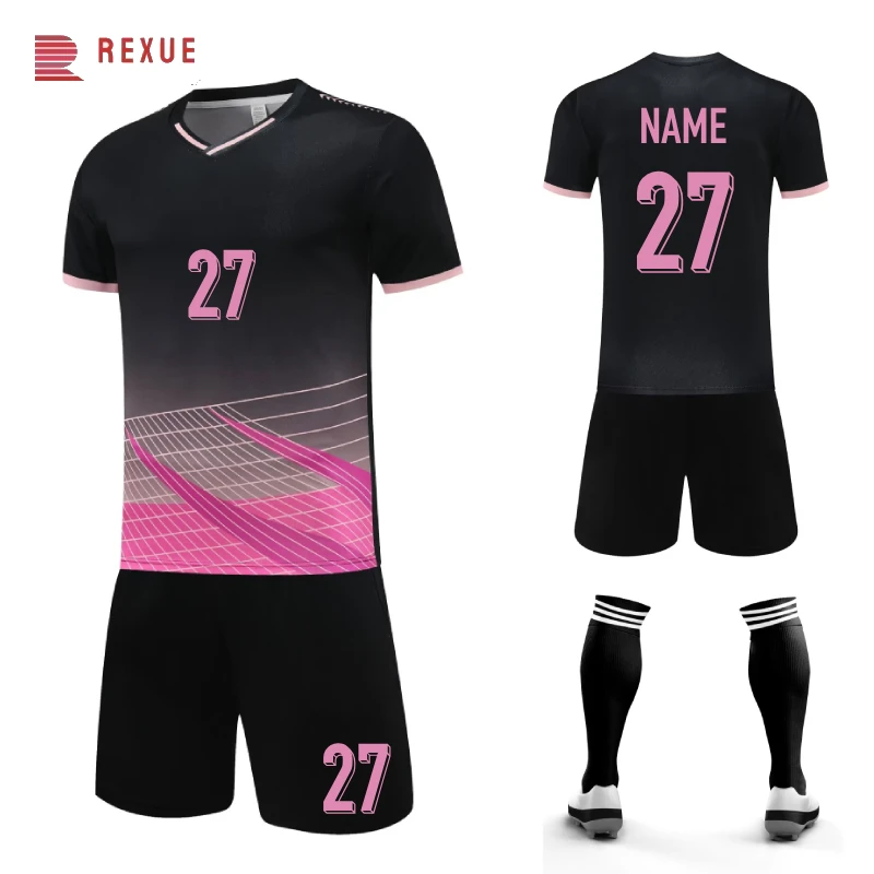 

Customized Football Jersey Soccer Uniform outfit DIY Name Number Logo Sponsor 25/26 Mens Boys Football Team Club Suits