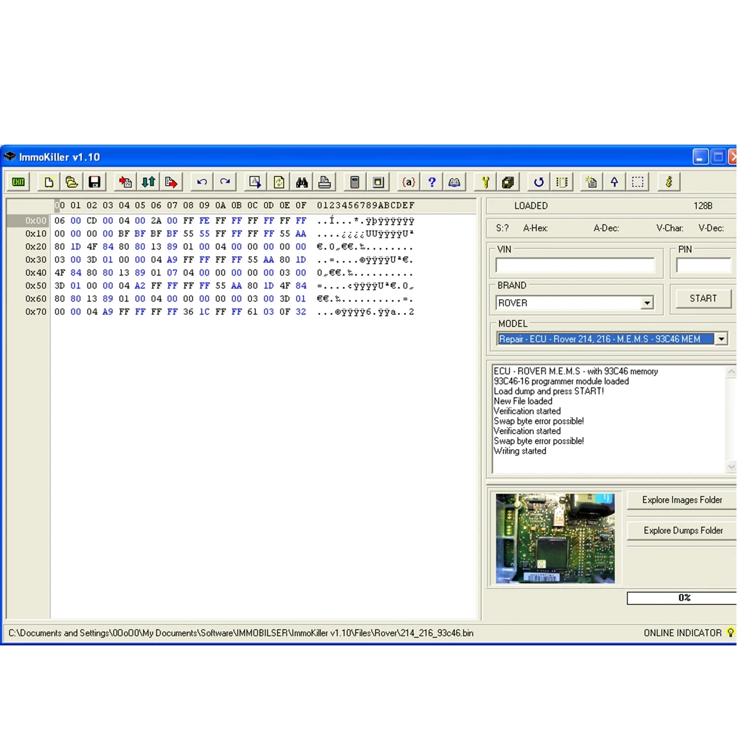 ImmoKiller-ferramenta do programador do ECU para a reparação do carro, imobilizador V1.10, IMMO fora do software v1.1, passando o Virigining, novo