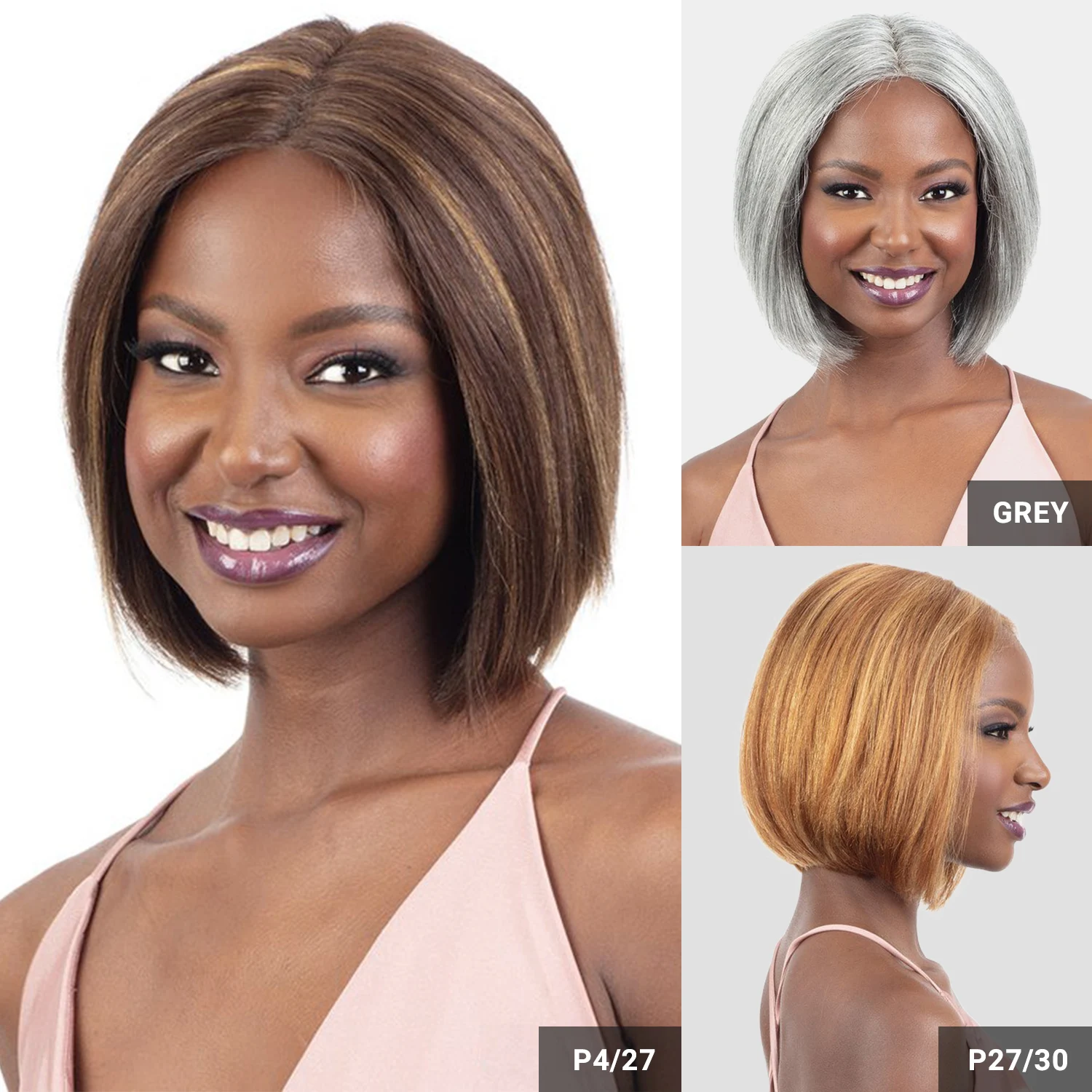 شعر مستعار بشري بدانتيل أمامي عالي الدقة من Shake-N-Go، عائشة ذهبية