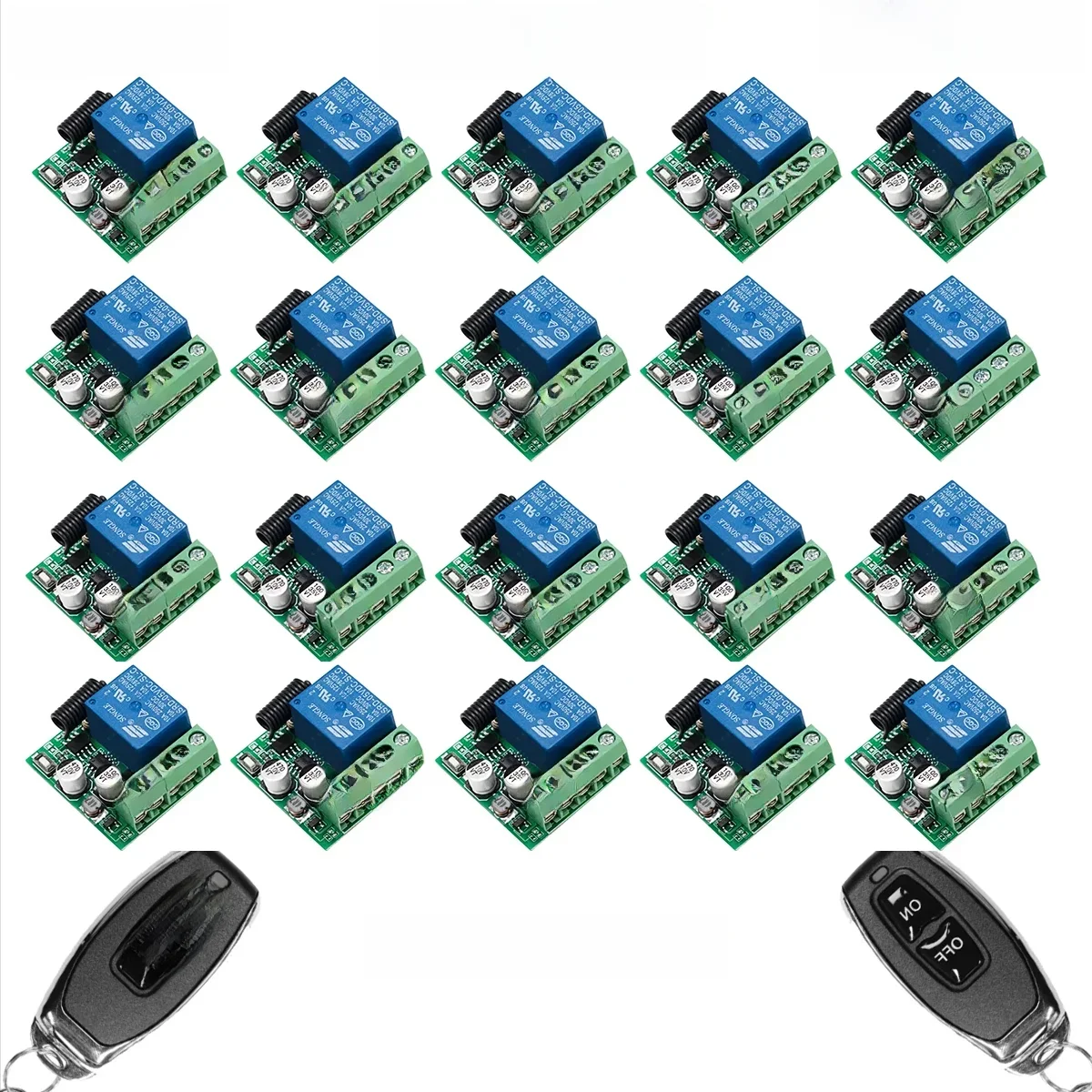 5 sztuk 10 sztuk 433Mhz DC 12V 5V-60V bezprzewodowy pilot zdalnego sterowania przełącznik przekaźnik moduł odbiornika nadajnik RF 433.92 Mhz pilot — zdjęcie produktu 7