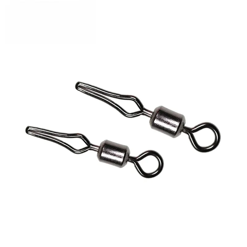 Bimoo 100 piĂšces 360 ° Roation cuivre pivotant avec ligne latĂ©rale pince hameçon et merde connecteur pĂȘche Ă©merillons matĂ©riel avec Snap