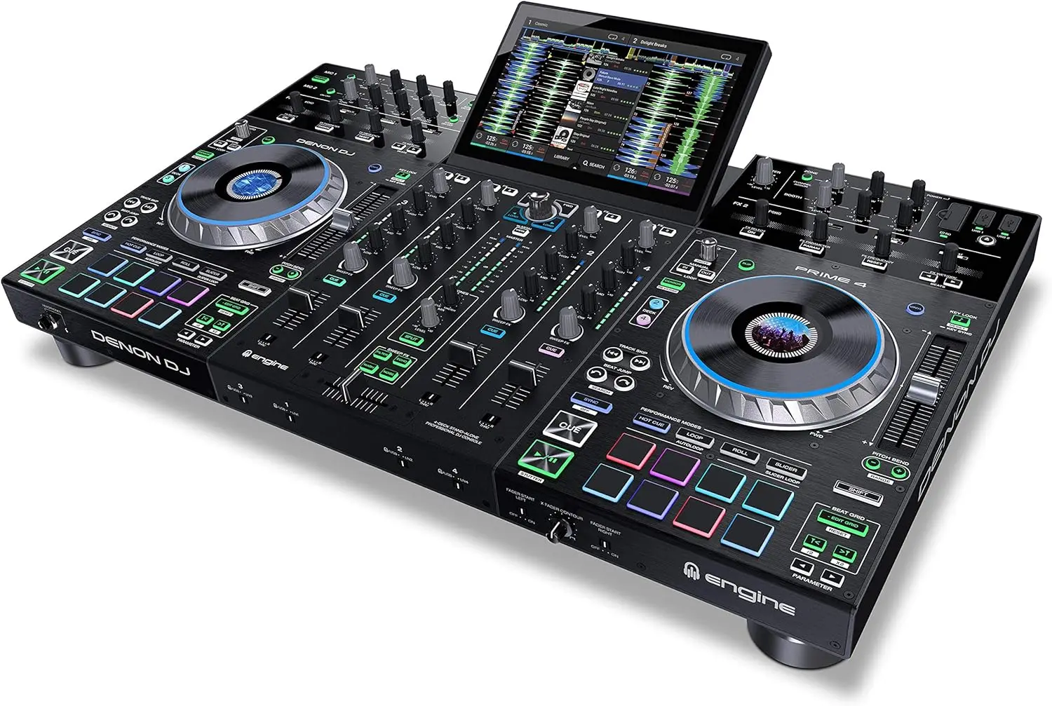 ENVÍO RÁPIDO Denon Prime 4 Sistema de control de DJ independiente de 4 decks con pantalla táctil de 10"
