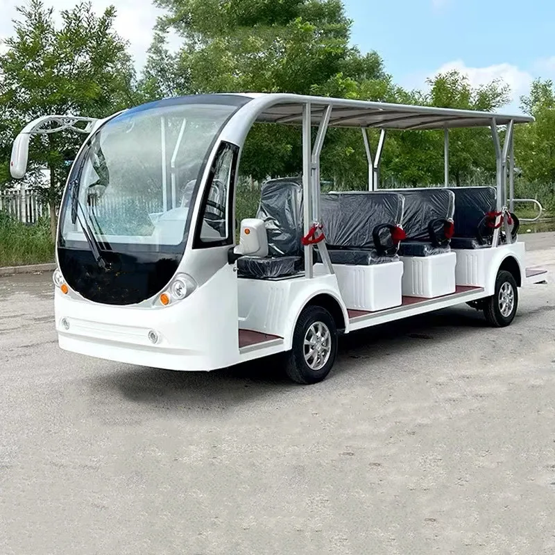 

New 11-Seat Sightseeing Car Club Car Tourist Area Sightseeing Essential Low-Speed Comfortable Electric Bus Zoo Shuttle Bus
