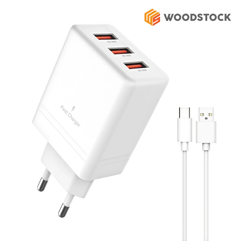 33W 3 Port USB Multi-speed Charger with Cable