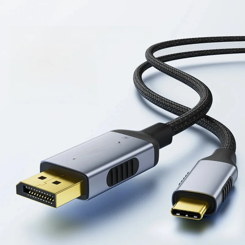 USB C auf DP 2.1 Kabel 8K@60Hz 4K@144Hz für Thunderbolt 4/3 Typ C auf DisplayPort 2.1 Kabel für MacBook Huawei Air Projektor