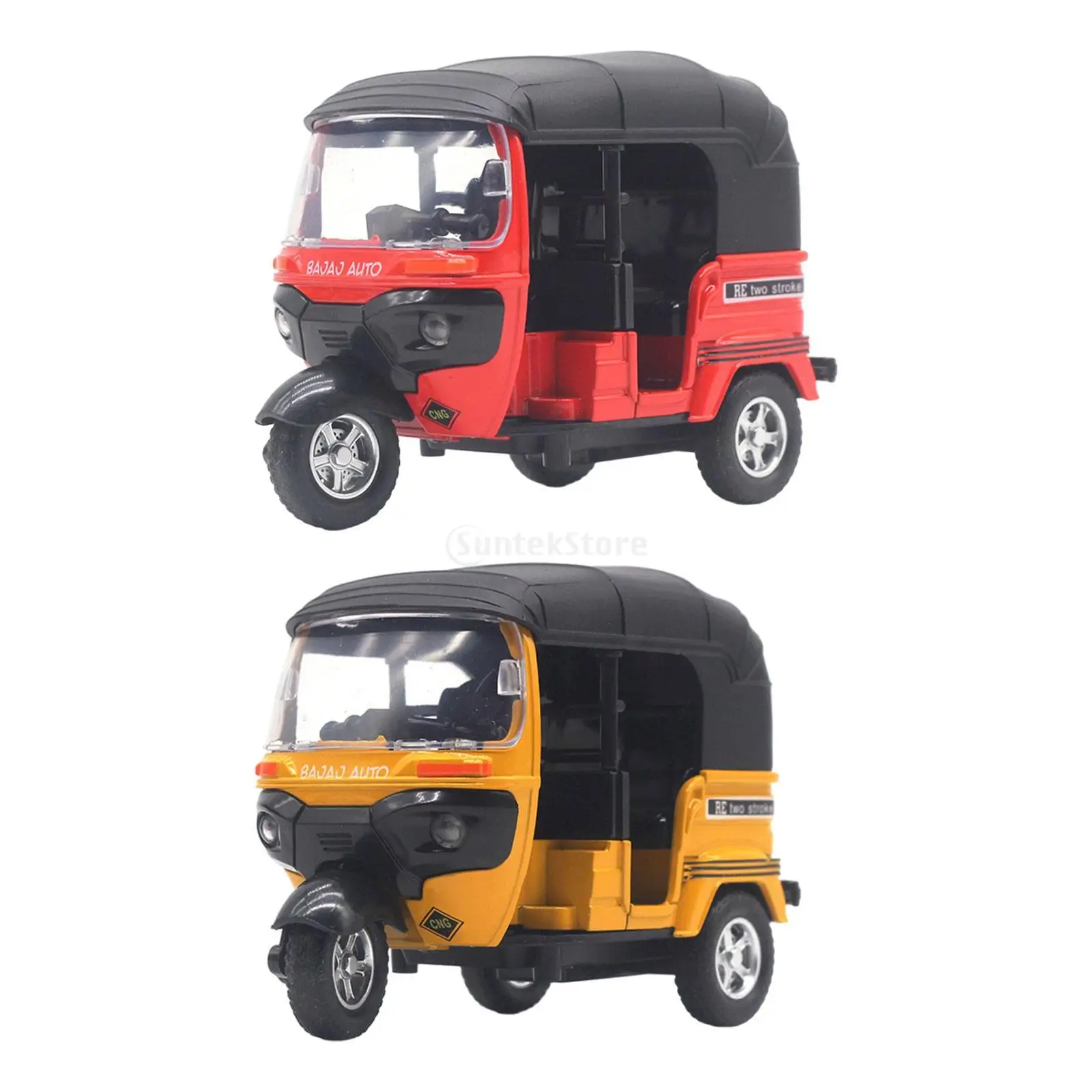 1/14 Scale Tricycle Model Decor Miniature Figurine for Bedroom Birthday Home  Vehicle Toy Three Wheeled Statue Retro Design