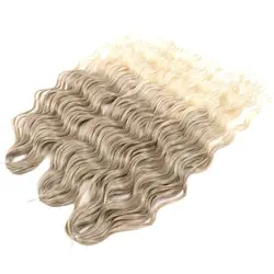 MIRACLE 24'' Crochet Hair Extensions Water Wave Synthetic Hair Piece Loose Deep Wave Braiding Hair Twist Ombre Blonde Fake Hair