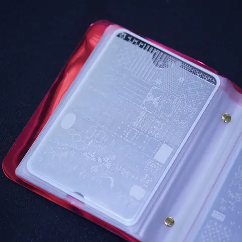 XMQ ネイルアートスタンピングプレートコレクションバッグ 20 個プレートスタンピングツール用