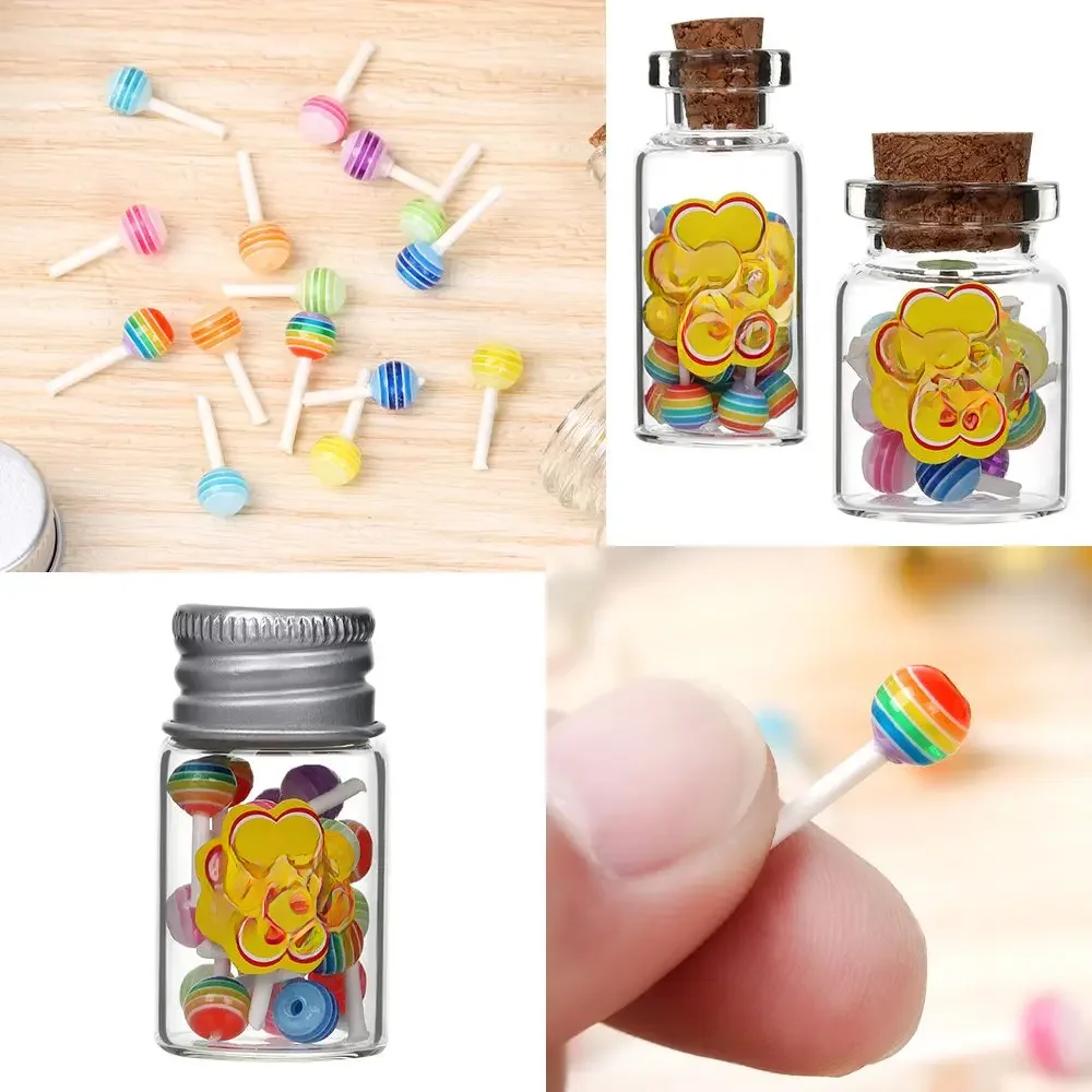 1/12 Schaal Poppenhuis DIY Accessoires Keuken Speelgoed Bonbondoos Lollipops Met Pot Poppenhuis Miniatuur Voedsel Simulatie Suiker - afbeelding 2