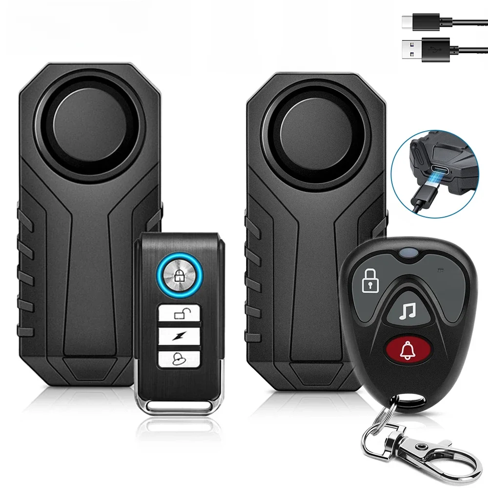 AliExpress NONE Anchtek 113dB USB Rechargeable Bike Alarm Wireless Alarma Moto Vibration Sensor Warning Alarm System For Motorcycle Electric Car