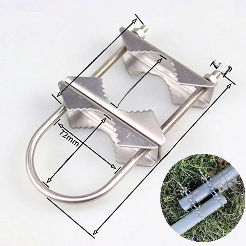 Kit de montage rapide de mât antirouille, boulons en U 304, TV,CB, jambon, double antenne, pince de mât, mâchoires en V, nuits