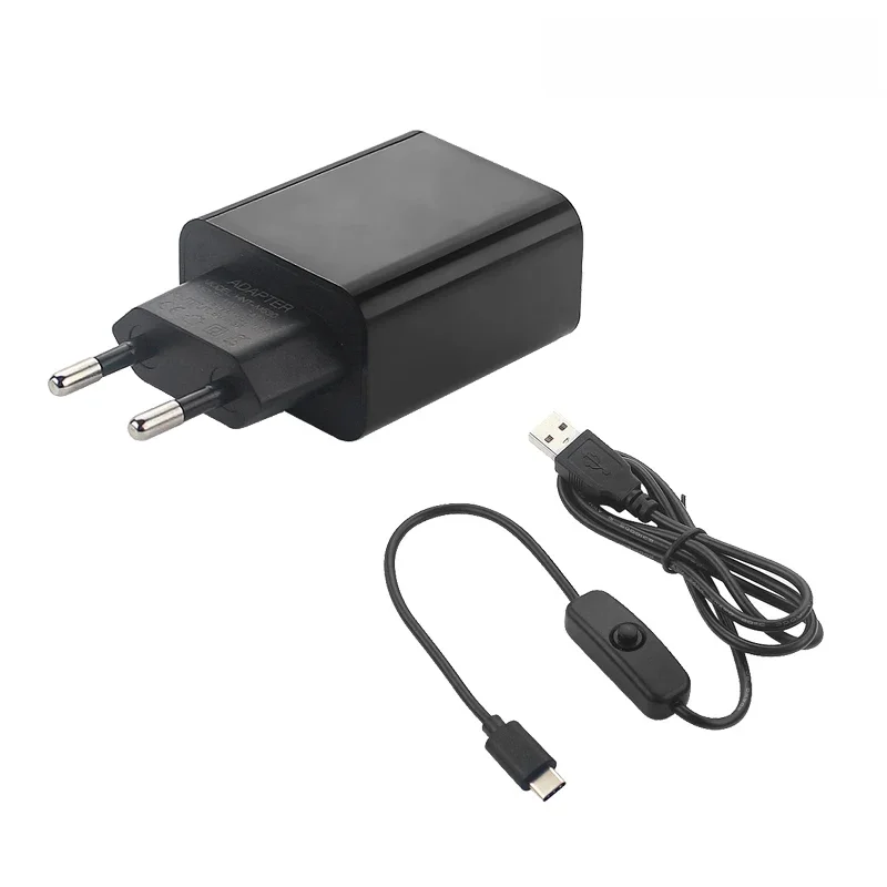 Zasilacz Raspberry Pi 4 5V 3A Zasilacz EU US UK SU Kabel USB typu C z włącznikiem/wyłącznikiem dla Pi 4 Orange Pi 3 4 LTS — zdjęcie 2