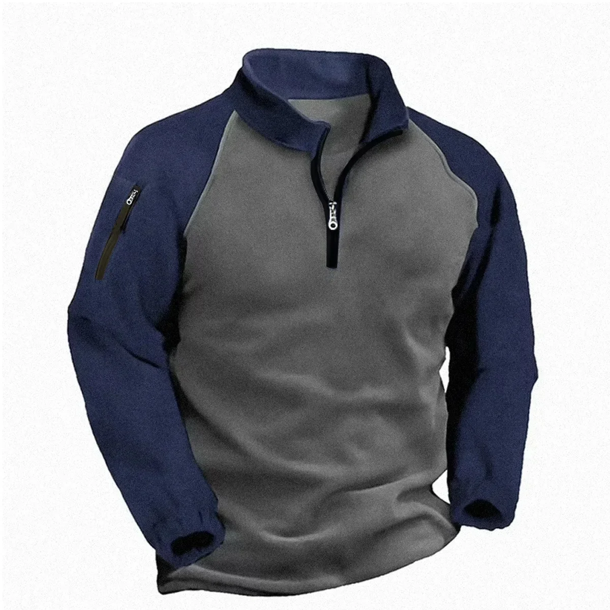 2024 Nowe kurtki taktyczne z zamkiem błyskawicznym Męskie zimowe ciepłe bluzy polarowe Outdoor Hunting Shooting Patchwork Pullover Coats Men — zdjęcie 2