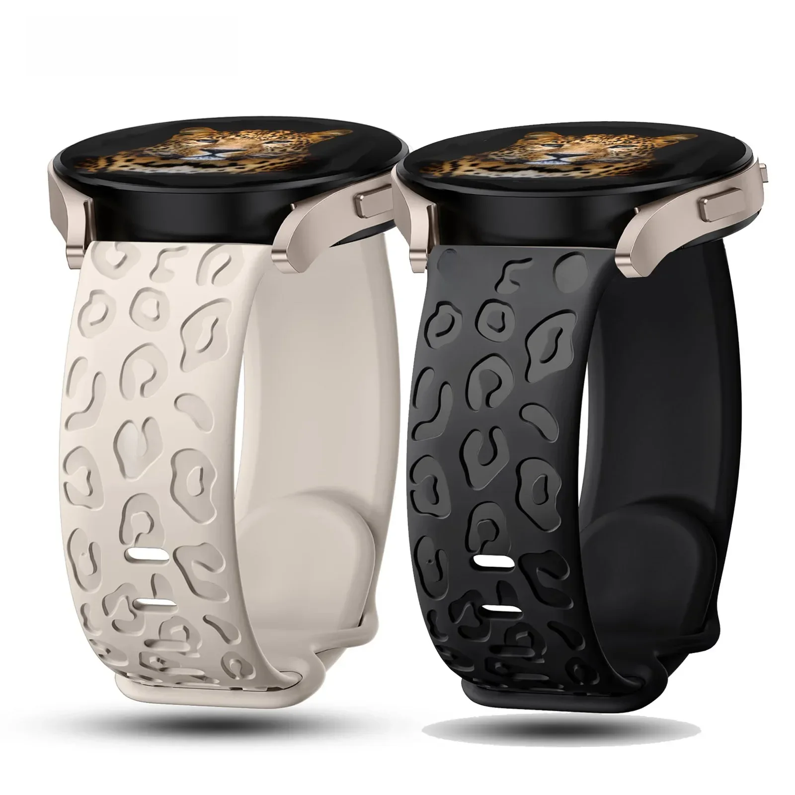 Pulseira Leopard para Garmin Venu, 3S Band, Venu 2S, Correa Active, 5 Bandas, Forerunner, 265 Band,