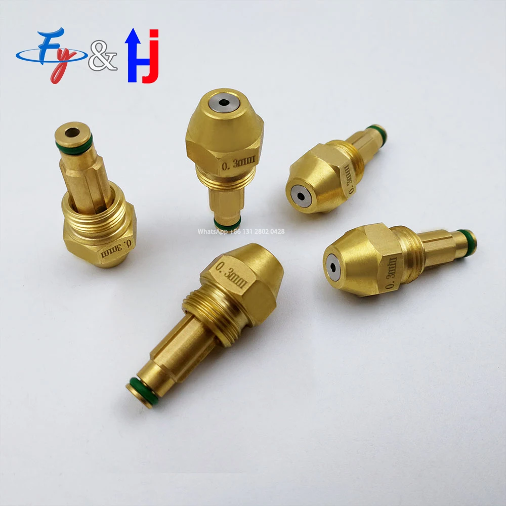 Brass Siphon Waste Oil Burner Nozzle, Diesel Heavy Fuel Jet, Cone Spray, Air Atomizing, Industry Boiler Combustion Injector