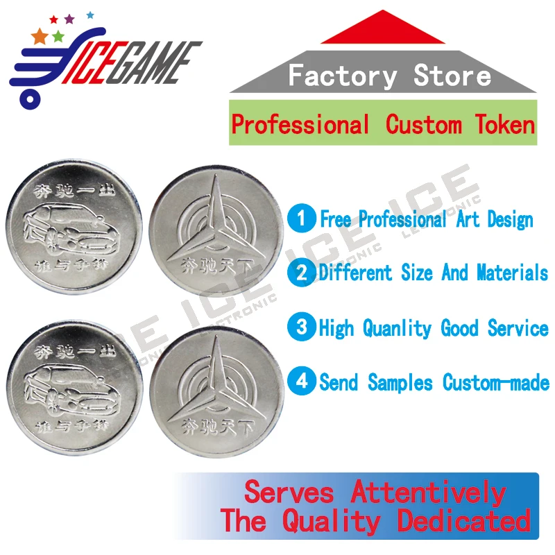 5000 PCS/LOT Wholesale High Quality  Custom stainless Steel Token Game Token Coin  For  Boxing Machine