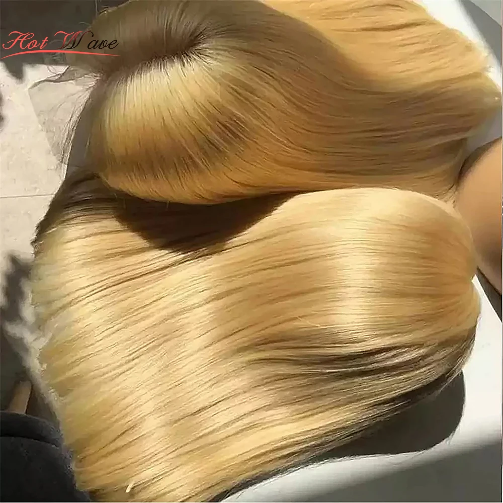 613 Blonde Bob Wig Human hair 180 Density T-Part Blonde Lace Front Wigs Human Hair Pre Plucked With Straight Short Bob Wig