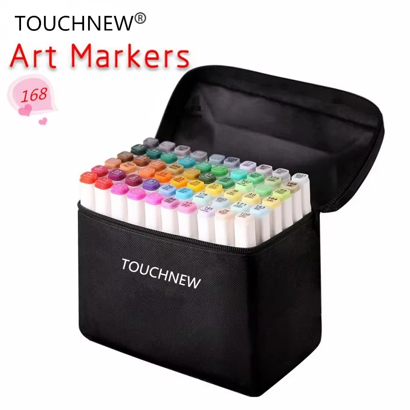 

40/60/80/168 Colors Double Headed Marker Pen Set Animation Sketch Soft Brush Alcohol Oily Drawing Painting Markers Art Supplies