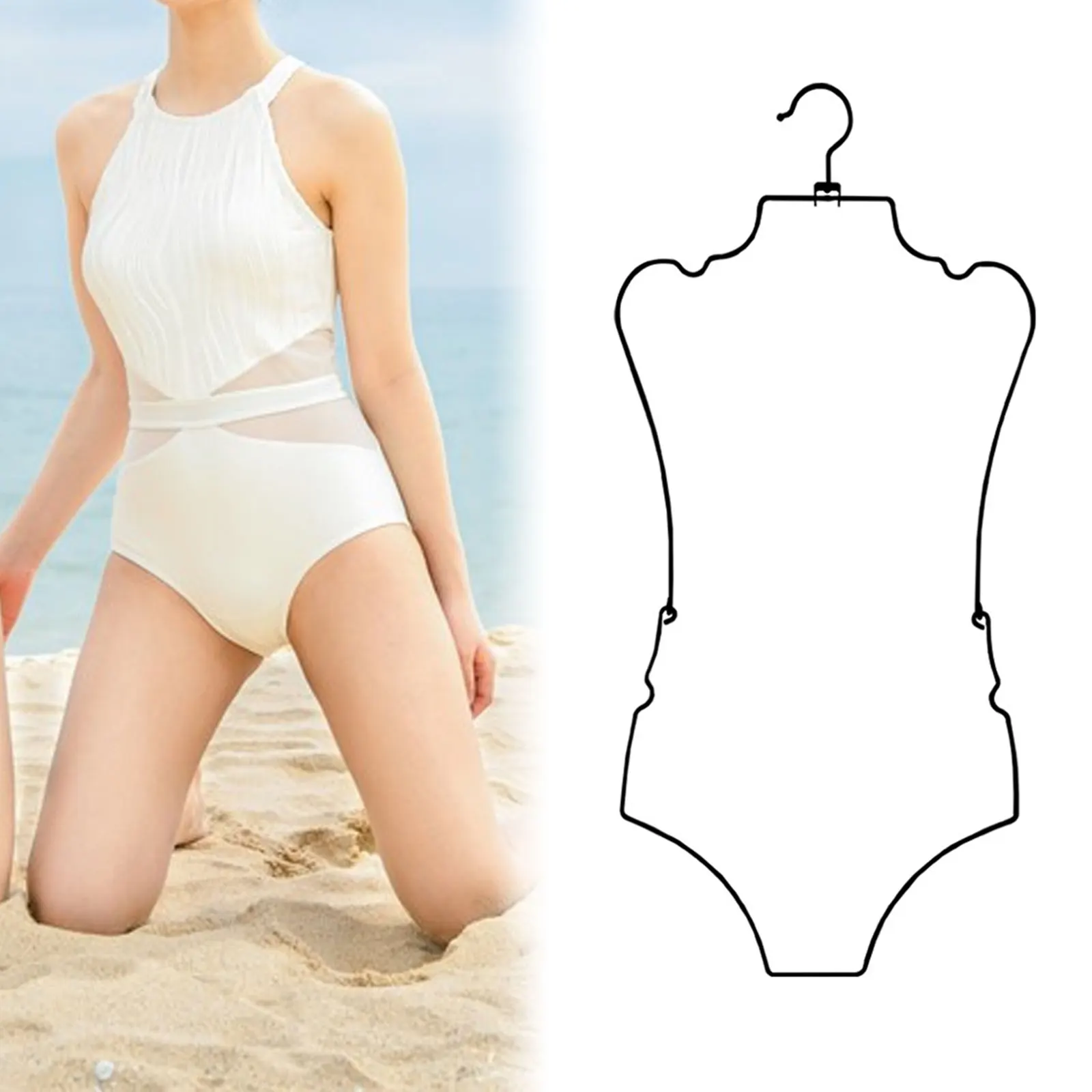Foldable Bikini Hanger Lingerie Organizer Body Shape Swimsuit Rack For Multipurpose Display Rack Bra Exhibition Hanger