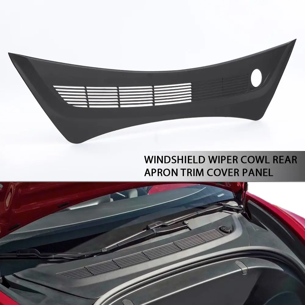 

Передняя панель вентиляционного отверстия лобового стекла, подходит для Tesla Model 3 2017-2022, 108167500B, пластиковая черная импульсная плата стеклоочистителя, прочная