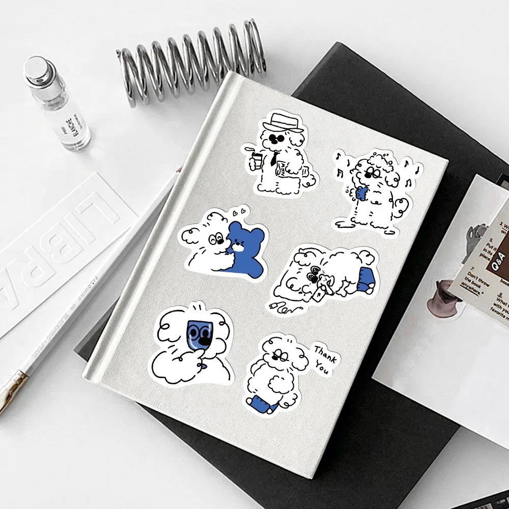 10/30/65PCS Cartoon Funny Dog Stickers Simple Graffiti decalcomanie fai da te Laptop Noteobook telefono Wall valigia Sticker per bambini giocattolo