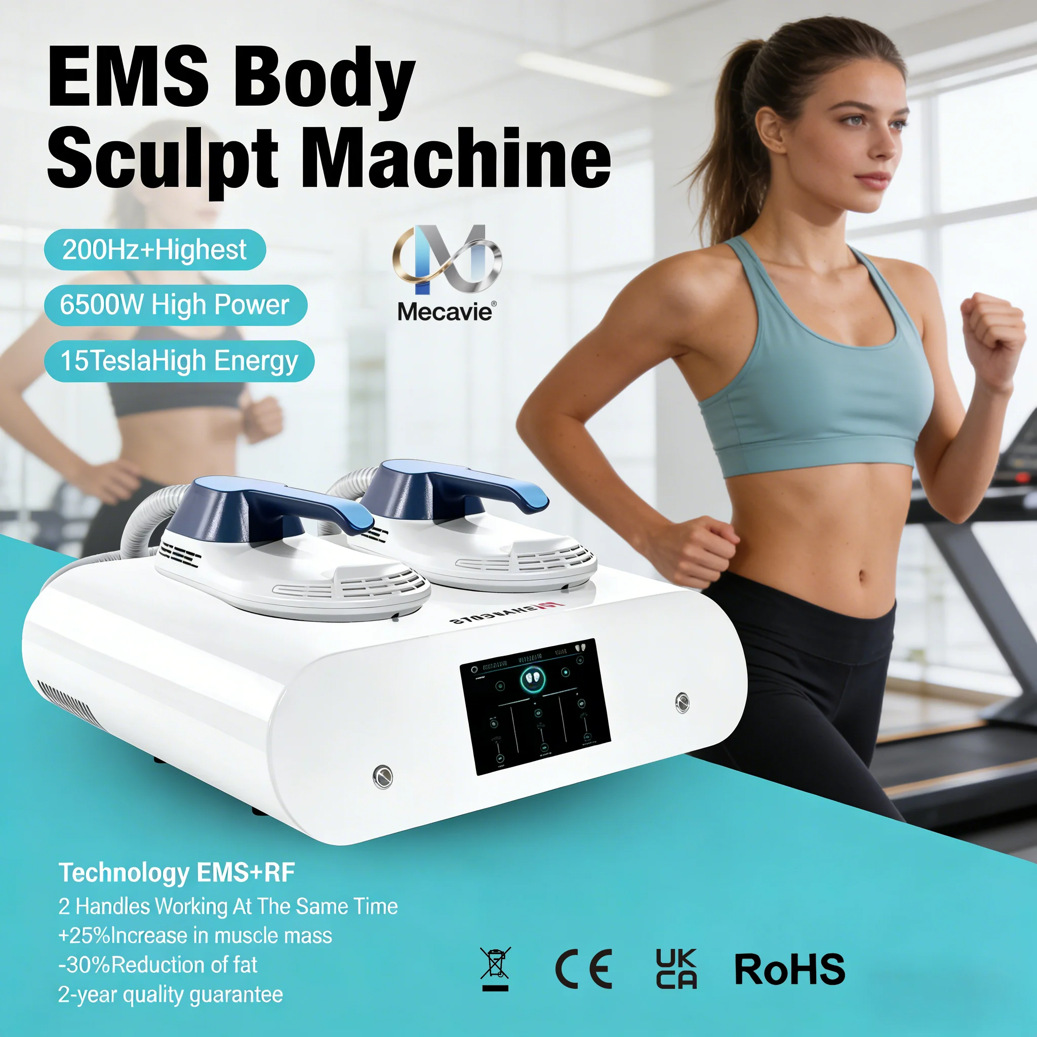 Máquina EmsNova para Eliminar la Celulitis, Perder Peso, Quemar Grasa, Levantar Glúteos y Caderas, Estimular el Desarrollo Muscular, Adelgazar y Moldear el Cuerpo