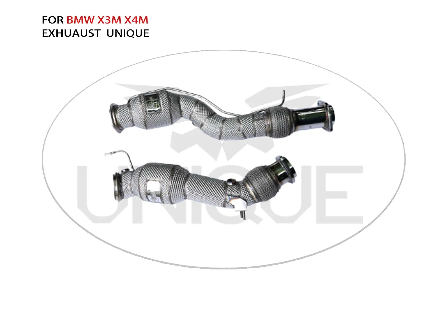 UNIQUE Car Accessories Exhaust System High Flow Performance Downpipe for BMW X3M X4M With Catalytic Converter