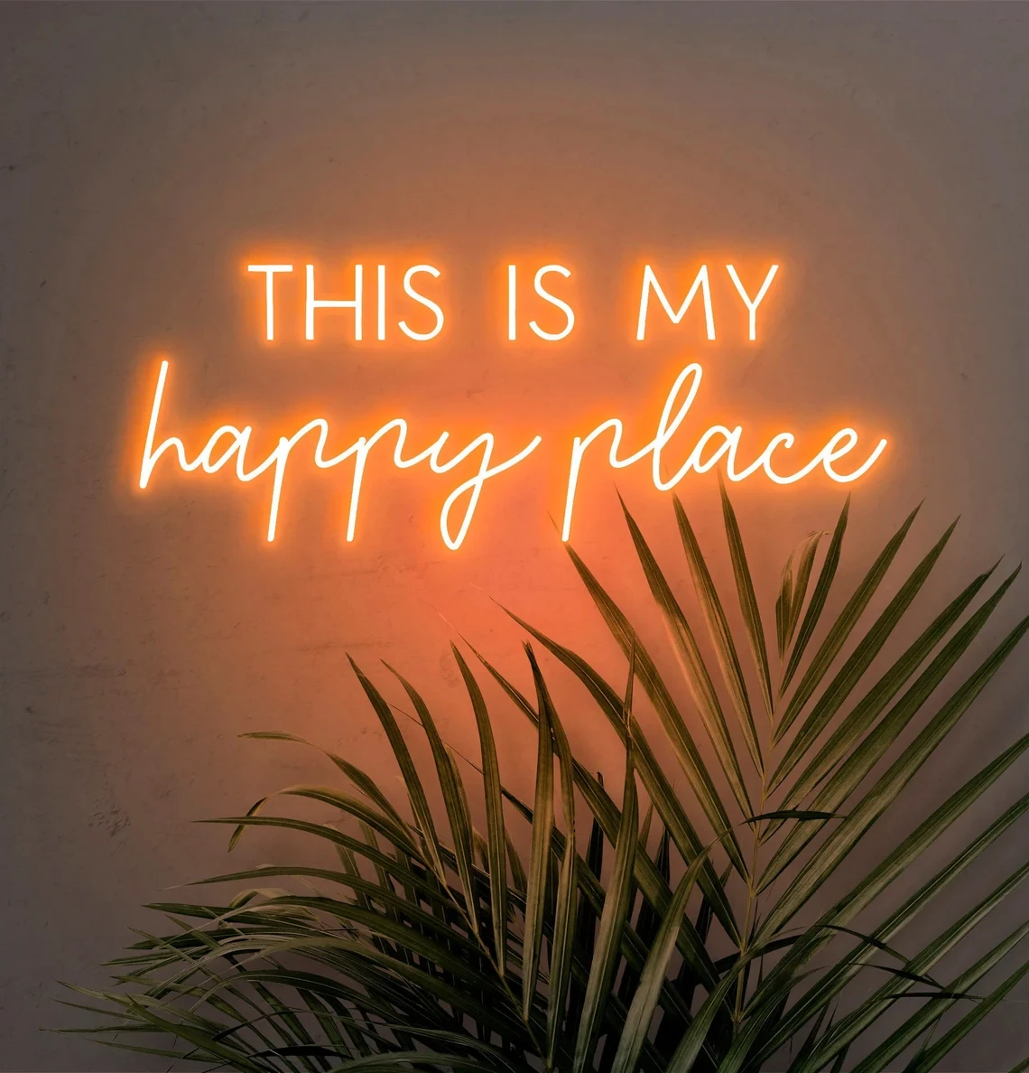 This is My Happy Place Neon Sign Bar Store Club Wedding Birthday Neon Decor Bedroom Home Wall Decor Housewarming Gift