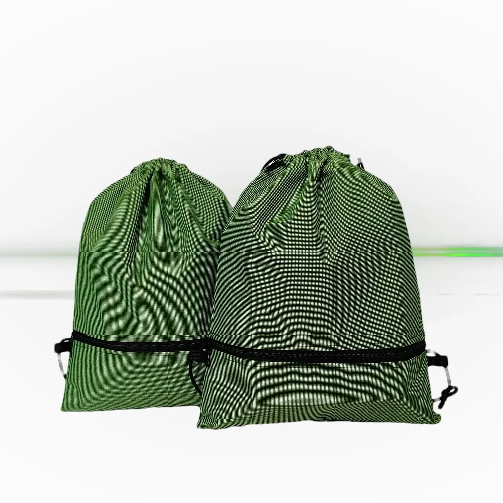 Eco-Friendly Green Drawstring Backpack Lightweight and Durable Perfect for Travel, Gym, and Daily Use