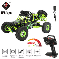 WLtoys 12427 1:12 4WD RC Racing Car High Speed Off-Road Remote Control Electric Climbing Truck LED Light Buggy Boys Toys for Kid