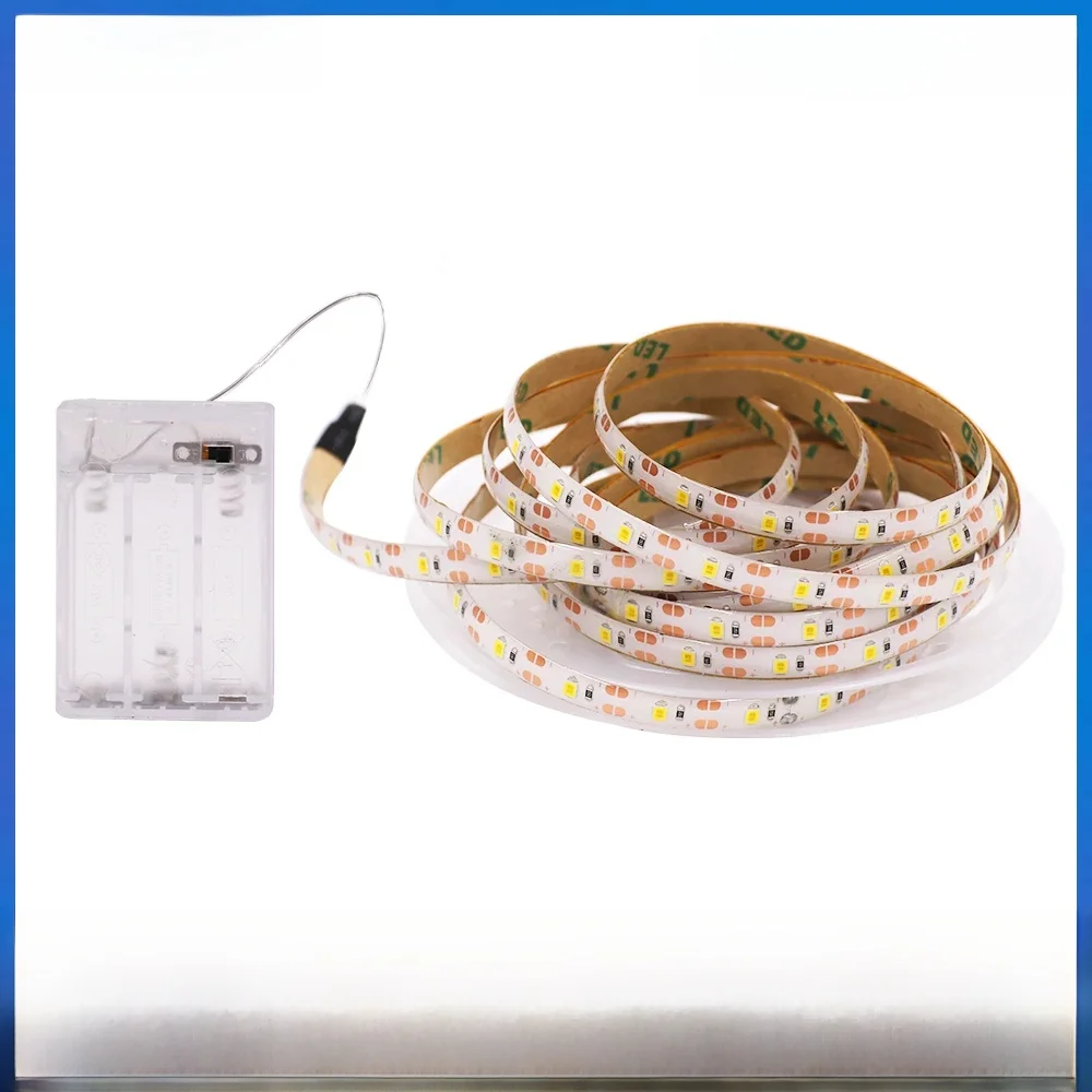 3AA Batterie Power 5V Led Streifen Licht SMD 2835 60LED 1M 2M 3M 4M 5M 50cm Flexible LED Licht Streifen Wasserdichte Band Diode Band