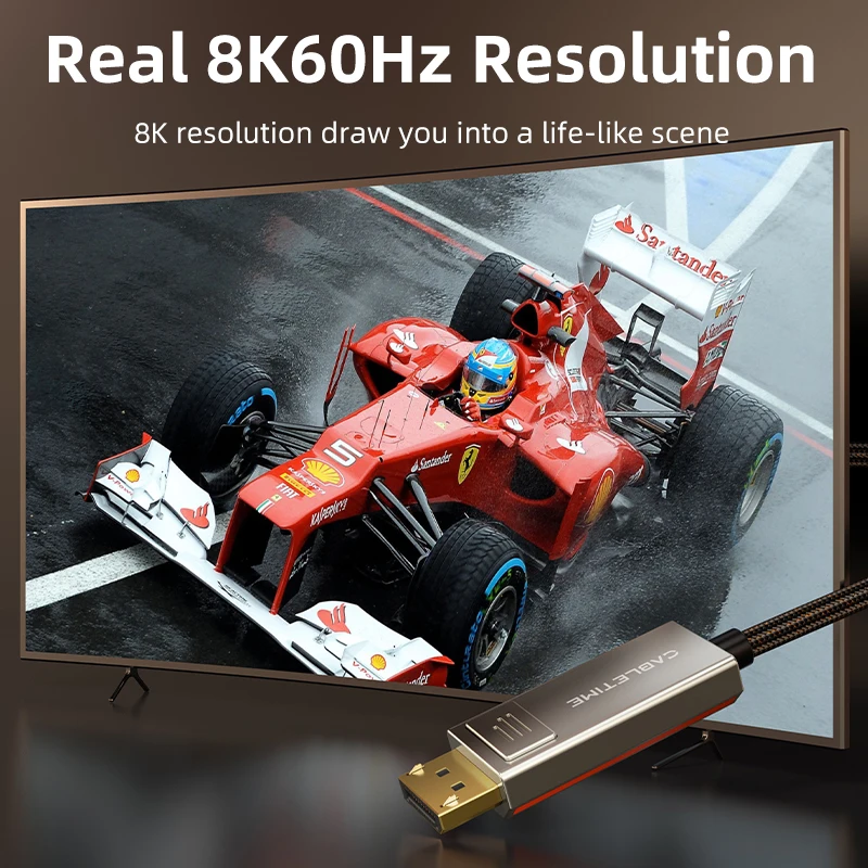 CABLETIME DisplayPort Cable DP 1.4 Cable 8K@60Hz 4K@144Hz/165Hz 32.4Gbps DisplayPort to DP for PC Laptop to TV Computer Monitor