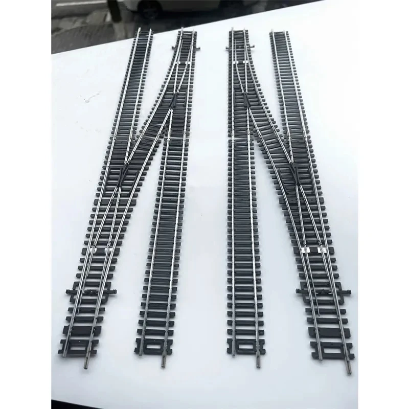 1/87 HO Scale Train Track Model Railway Track Switch Accessories Sand Table Landscape Rail Connection Train Model Steering