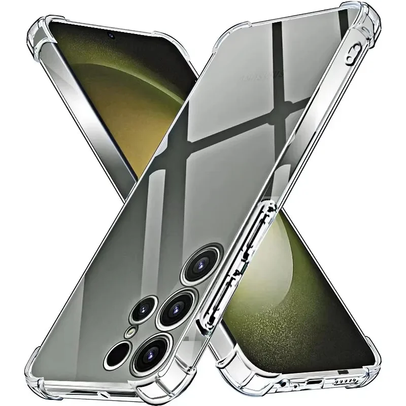Schokbestendig Clear Silicone Soft Case Voor Samsung S25 S24 S23 S22 S21 Ultra plus note 20 Galaxy S 23 22 21 FE + Telefoon Gevallen Cover - afbeelding 2