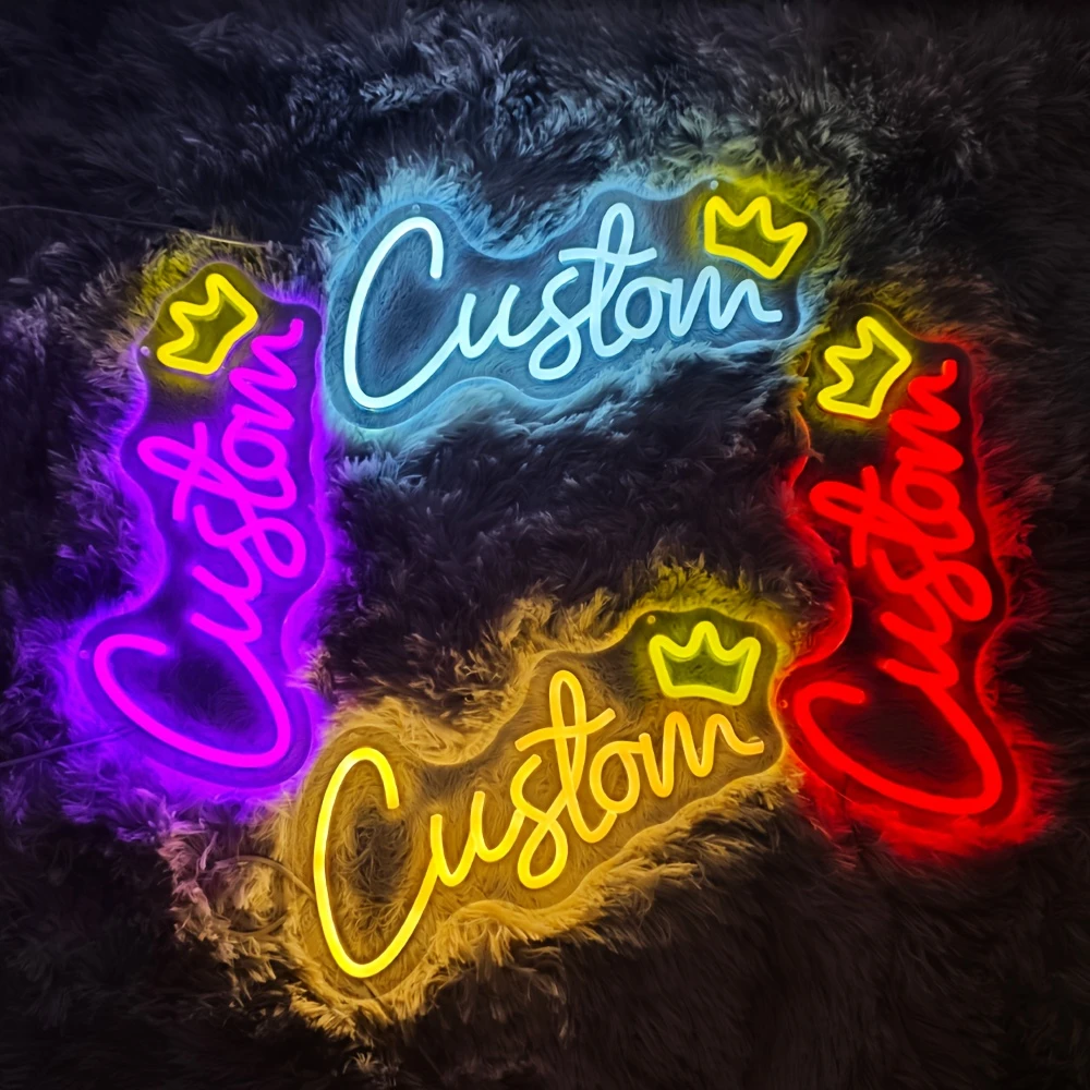 

Светодиодные неоновые вывески с короной, подвесные неоновые светильники для стен/дверей/столов, для комнат/вечеринок/свадеб/дней рождения/клубов/баров/выпускных, декоративные украшения