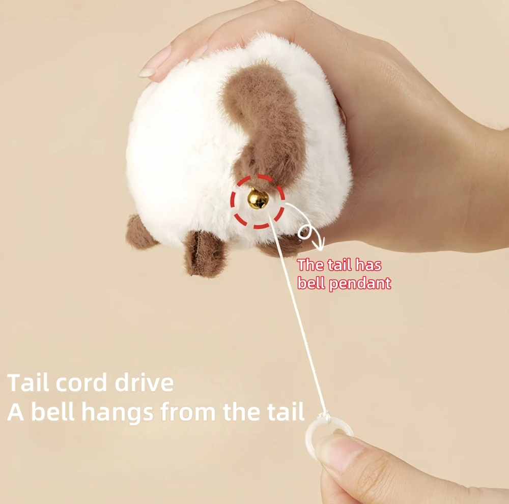 1 pc Children's toy | Drawstring wagging tail panda plush toy | Cute cat pendant toy | Suitable for holiday gifts