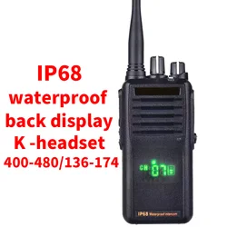 IP68 waterproof walkie talkie radios comunicador ham ptt uhf 2 way radio gmrs long range 100 km police radio vhf professional