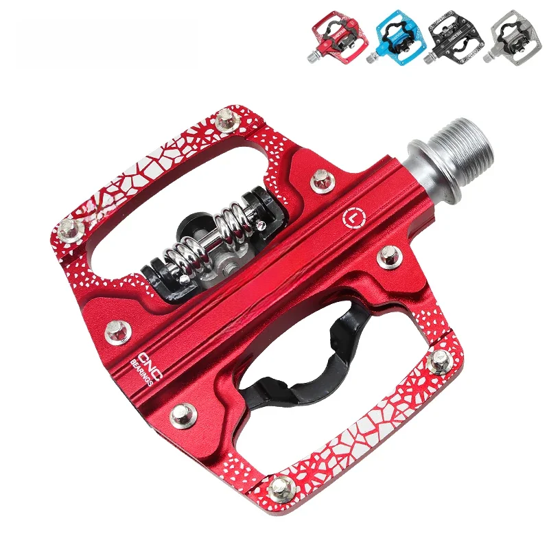AliExpress MZYRH  Bicycle Pedal 2 In 1 With Free Cleat For SPD System MTB Road Aluminum Anti-slip Sealed Bearing Bike Pedels
