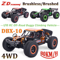 ZD Racing DBX-10 1/10 4WD 2.4G Desert Truck Brushless/Brushed High Speed Off-Road 80KM/H for RC Buggy Climbing Vehicle Kid Toys